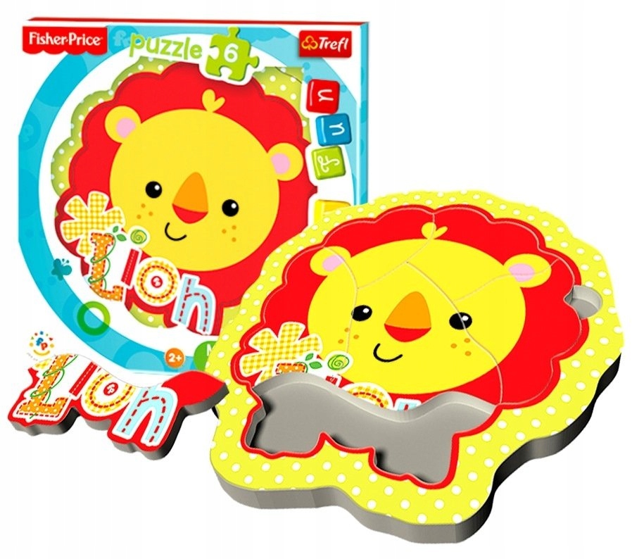 

Lwiątko Moje Pierwsze Puzzle 6 Lew Fisher Price 2+
