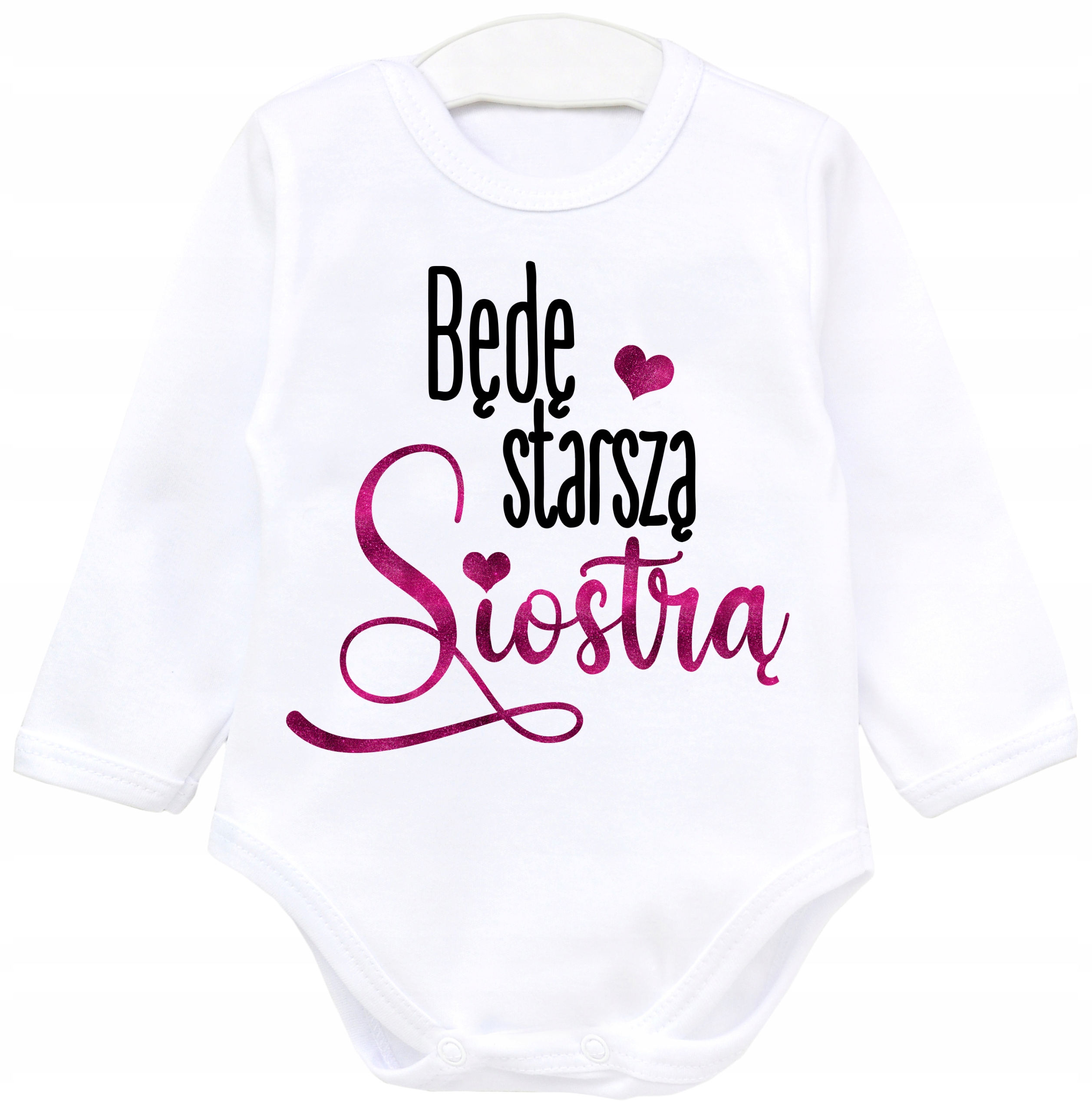 

Body dł rękaw Będę starszą siostrą Brokat r. 74