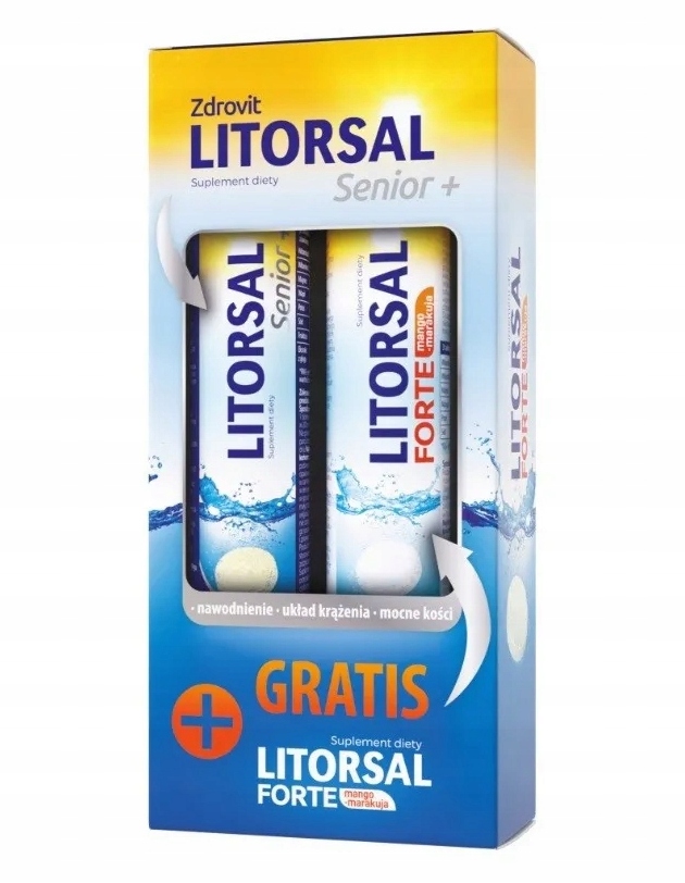 Zdrovit Litoral Senior+ 24 tabletki musujące + Litorsal Forte 24 tabletki