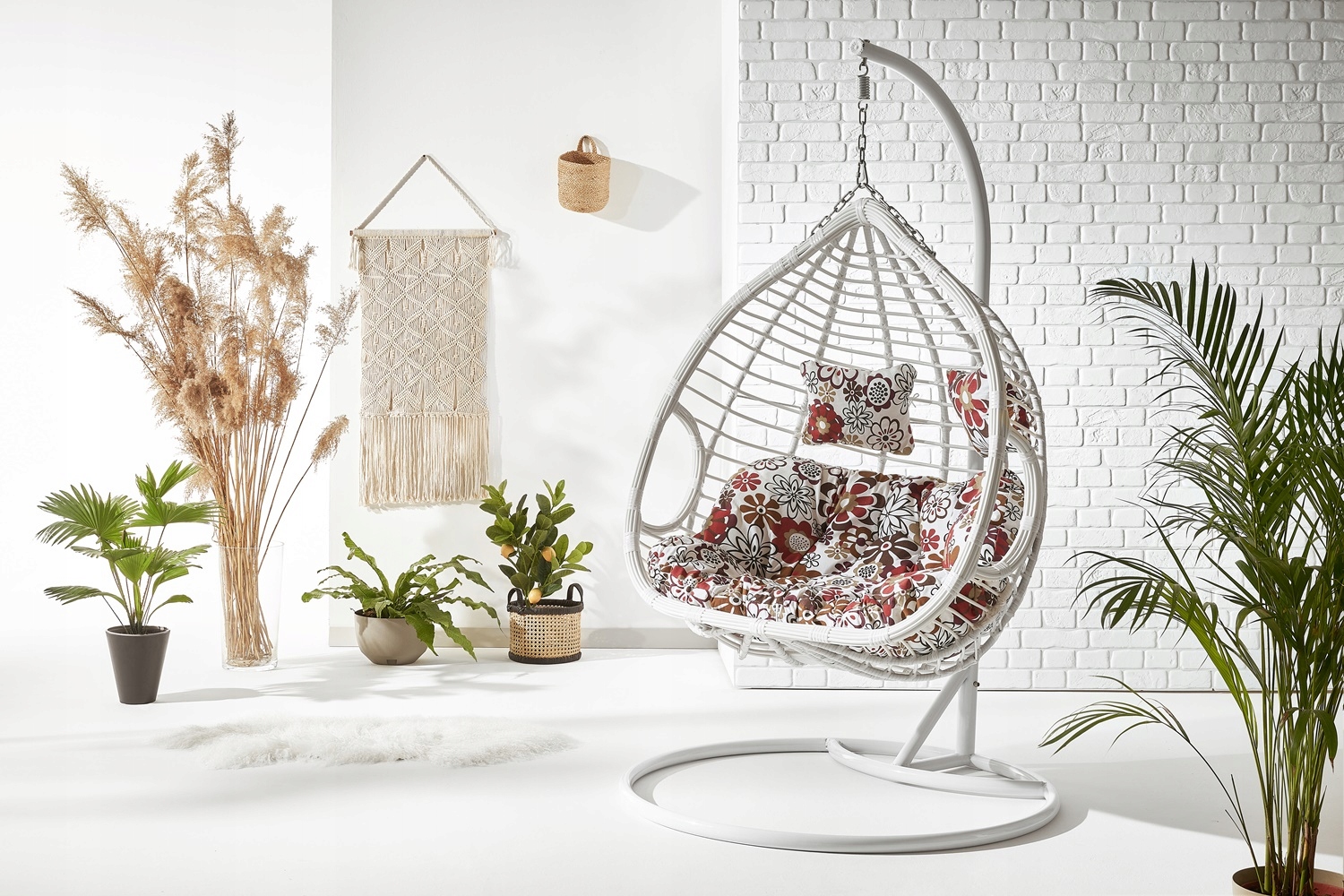 HUŚTAWKA HAMAK FOTEL WISZĄCY OGRODOWY TARAS KOKON Średnica/szerokość siedziska 120 cm