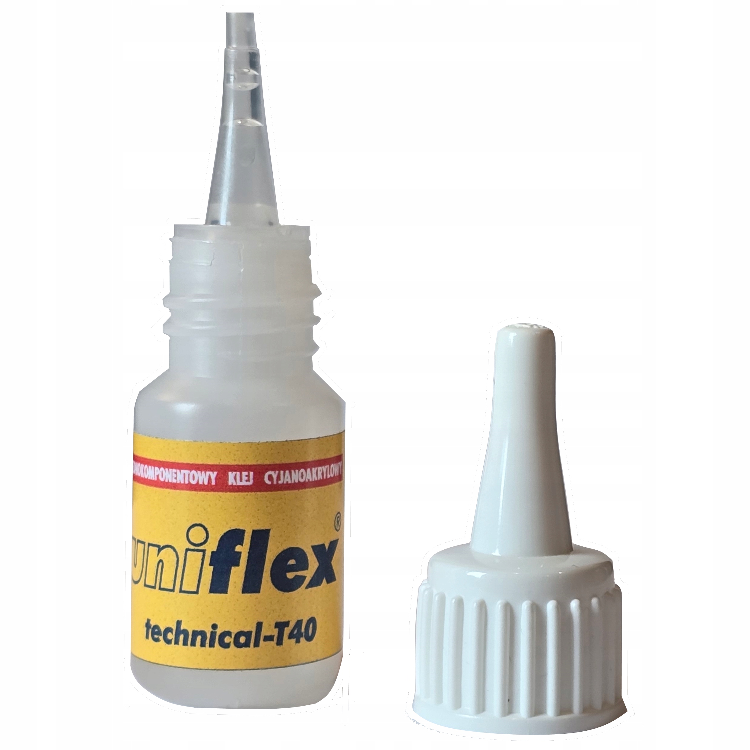 Uniflex Klej Sekundowy Uniwersalny Szybkoschnący Bezbarwny T40 10g
