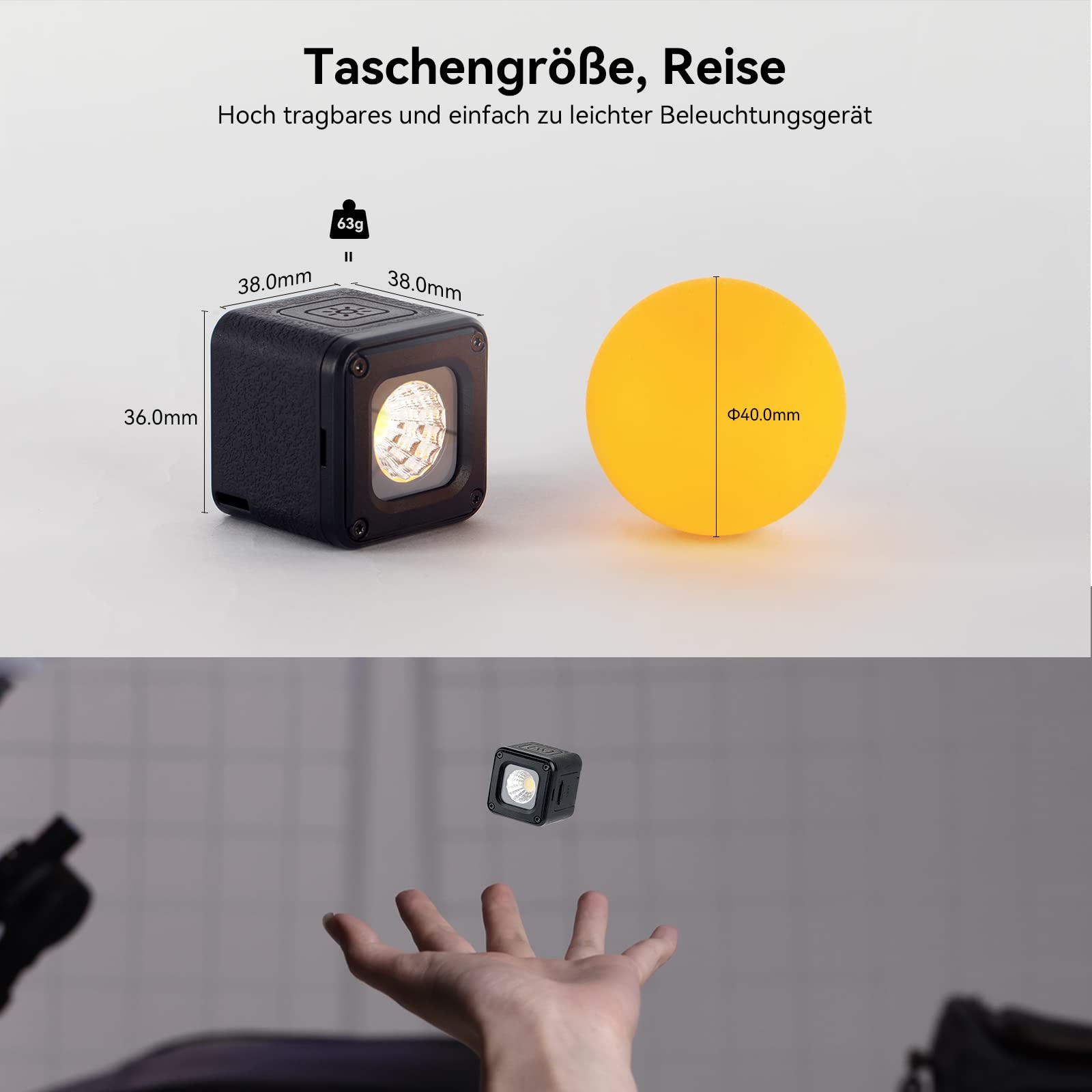 SMALLRIG Mini Lampa LED Wodoodporna Z 8 Filtrami Do Smartfona Vloga DSLR — miniatura 4