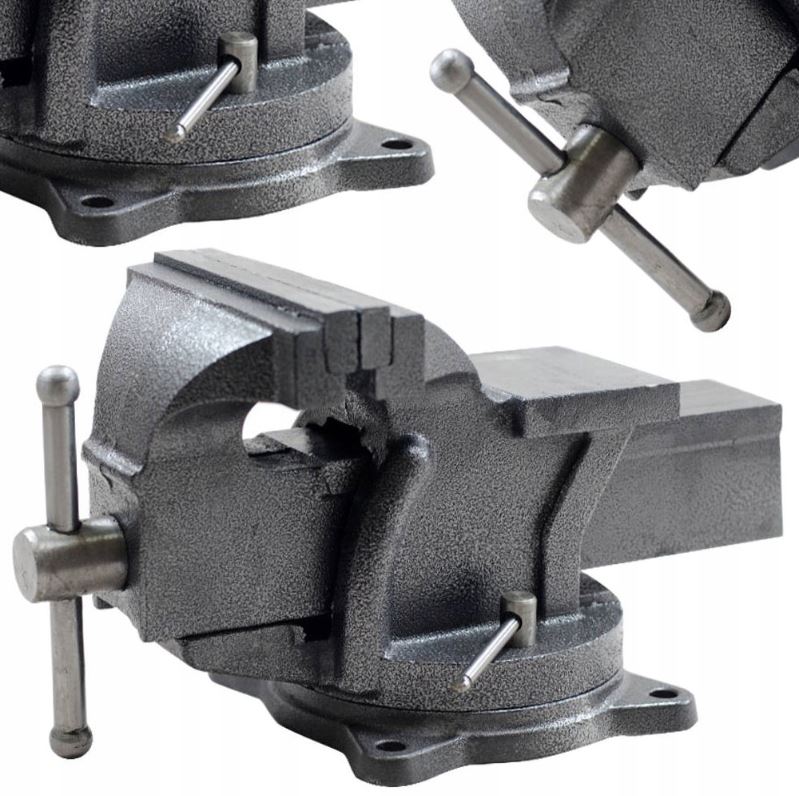 125 мм слесарные тиски с наковальней 360ST поворотный.