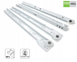 FGV - Prowadnica rolkowa, biała, 450mm