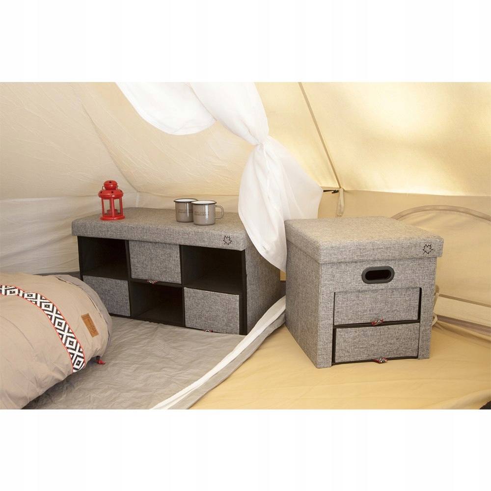 Pufa z szufladami szafka tekstylna 40x40x40cm Liczba półek 2