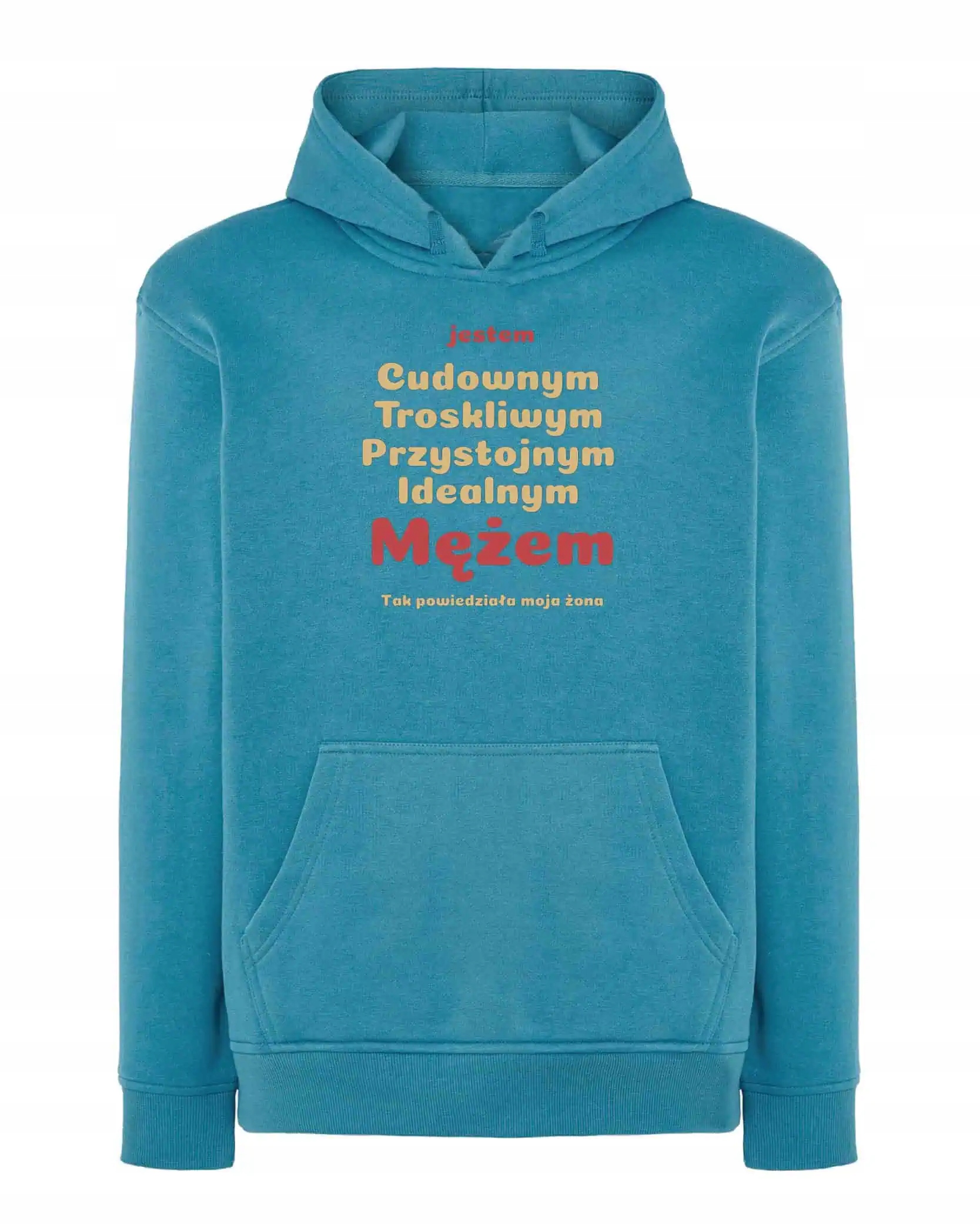 Mikina s kapucí Dárek pro manžela Vlastnosti Směšná Modrá M