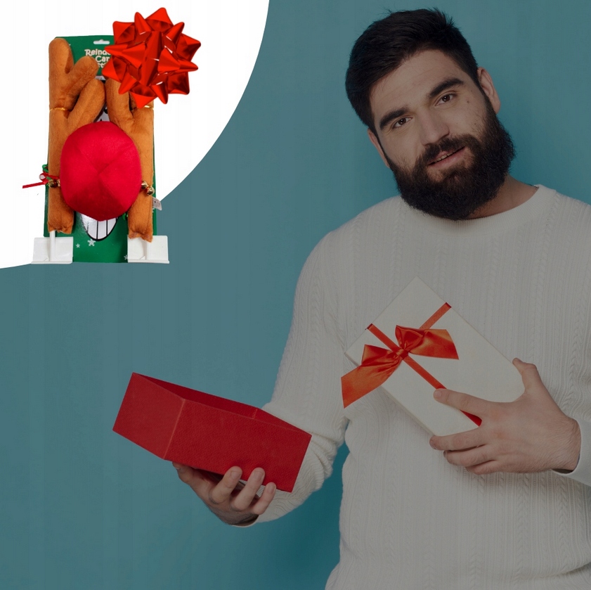 ROGI I NOS RENIFERA NA SAMOCHÓD DEKORACJA OZDOBA PRZEBRANIE NA ŚWIĘTA Motyw renifer