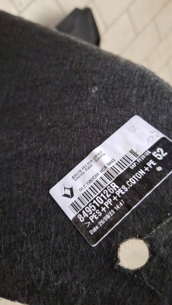 boot upholstery rear part side left Renault Scenic E-Tech V 849510126R