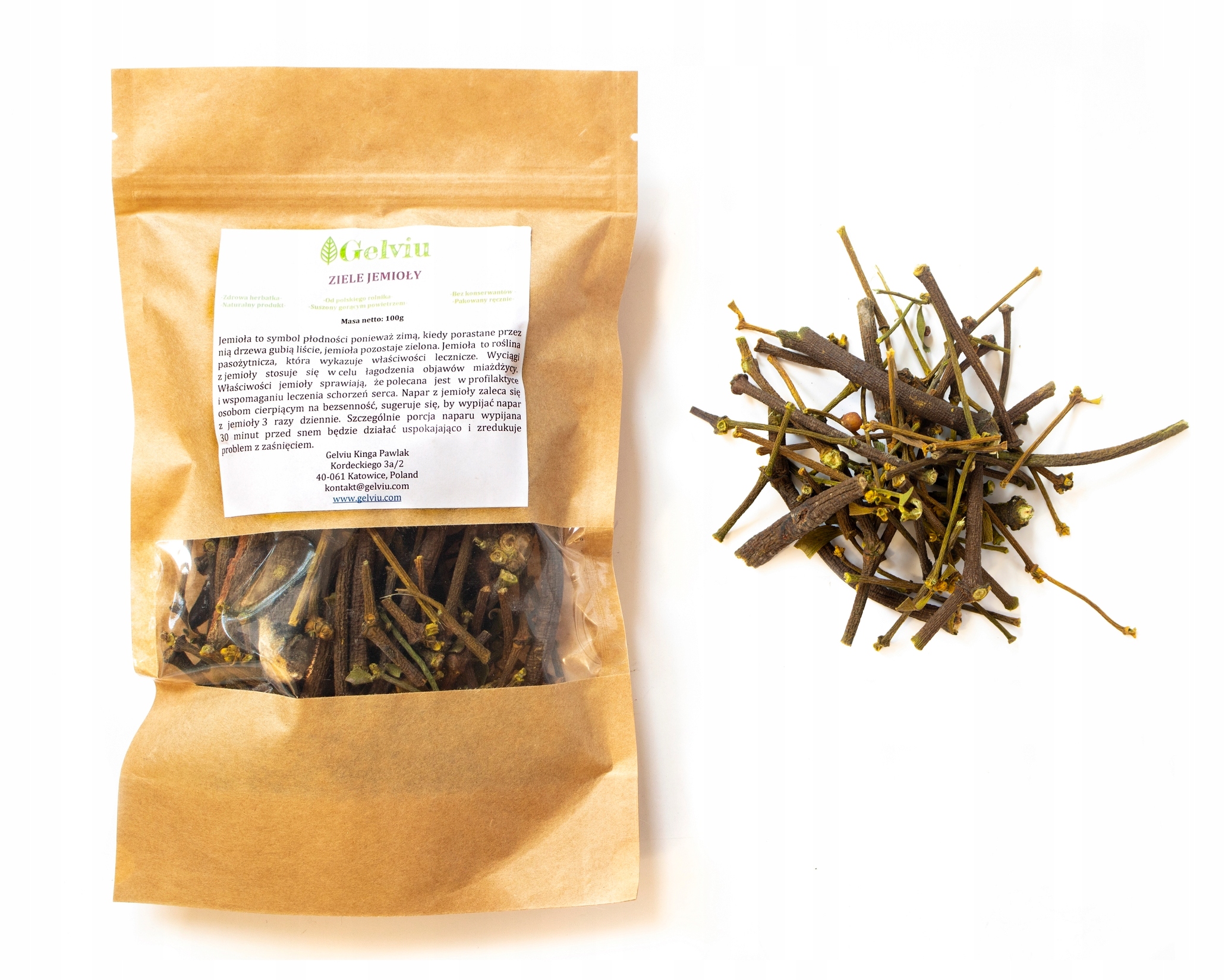 

Herbatka ziele jemioły, jemioła suszona zioła 100g