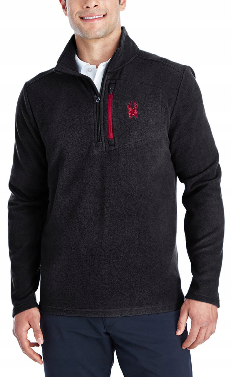 Pánská mikina Spyder Transport Quarter-zip Fleece sportovní černá L