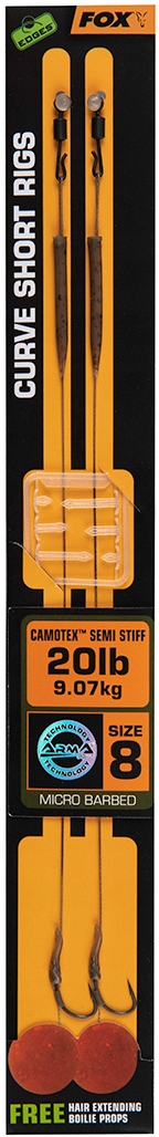 

Przypon Fox Curve Short Camotex Semi Stiff #8 20lb