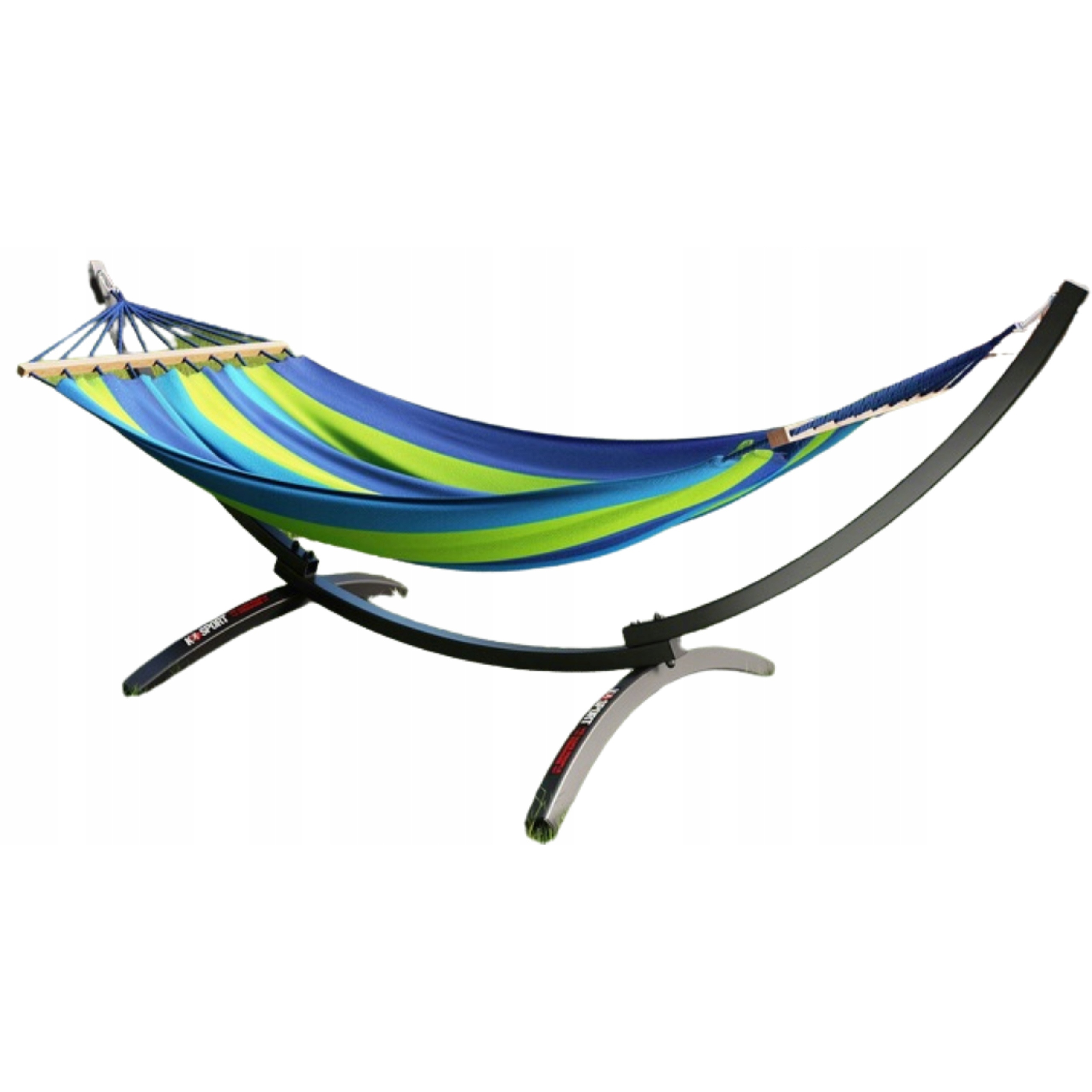 Hojdacia sieť s dvojmiestnym roštom Rošt Hamaka 250 kg 275 x 100 cm Oceľový Poriadny