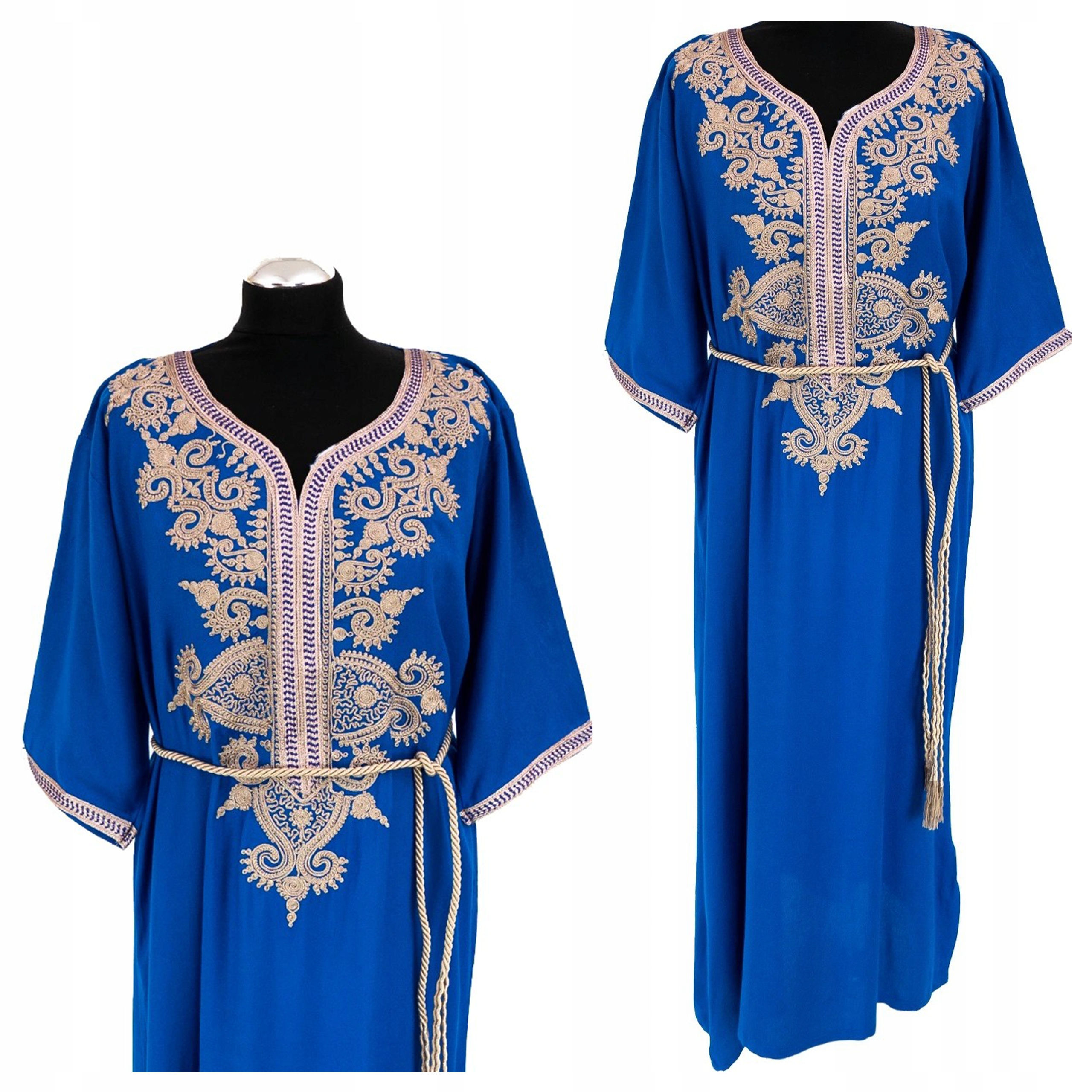 Šaty Dlouhá Galabija Originální Arabská Orientální Dželaba Gelaba Výšivka