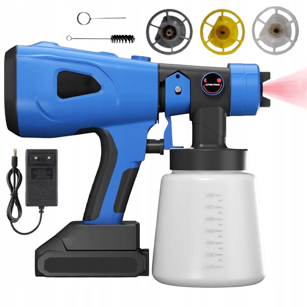 Malířský Agregát Elektrická Pistole Na Malování 3 Trysky 1600W 1000 ML