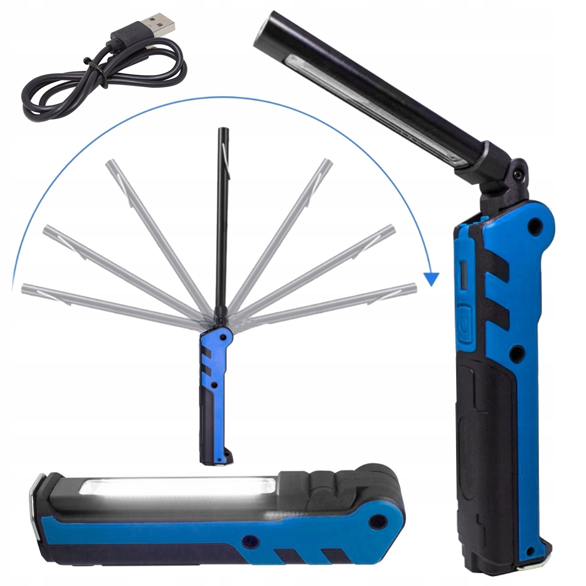 

Latarka Warsztatowa Lampka Lampa Cob Led Magnes