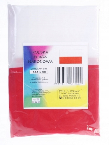 FLAGA POLSKI 90x144CM