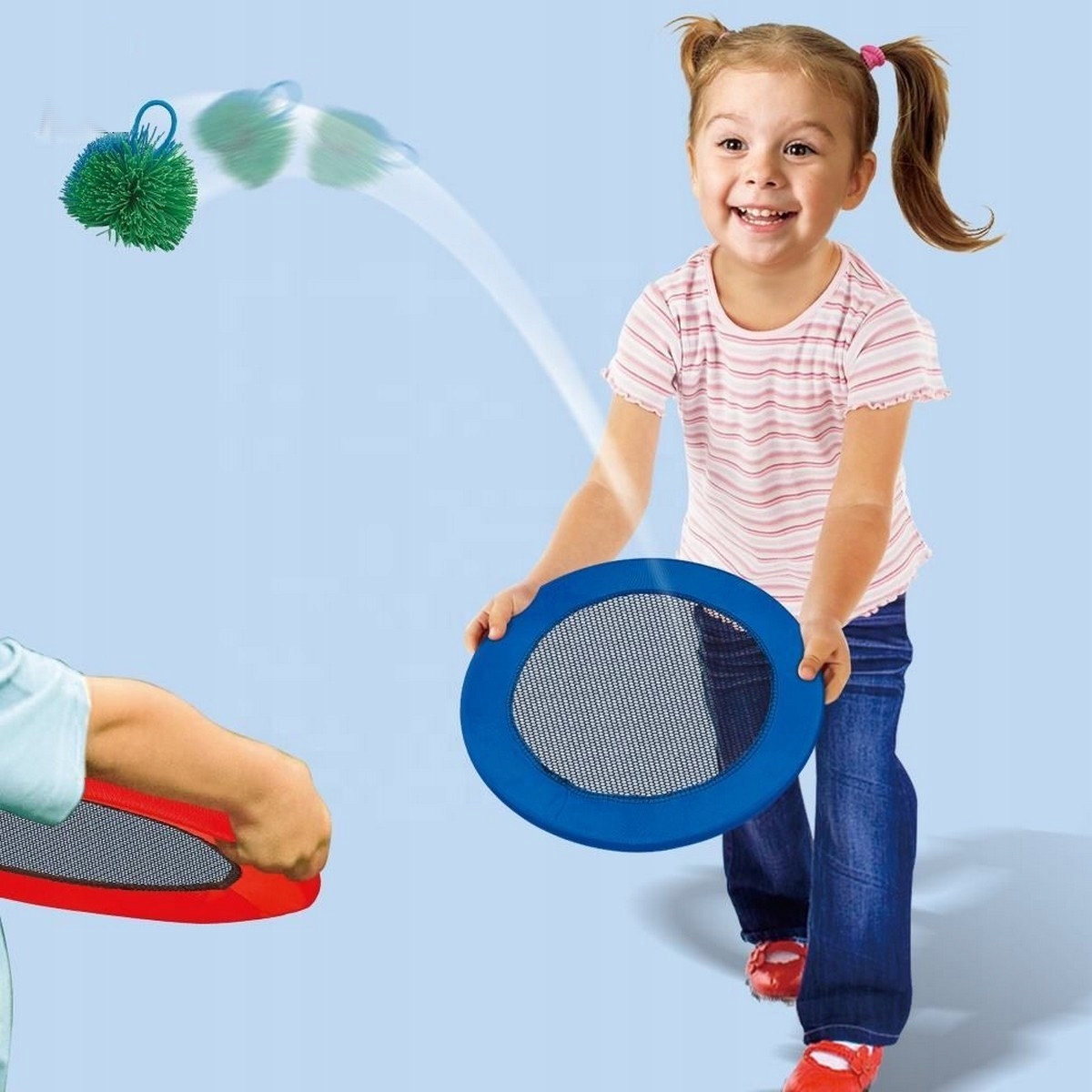 GRA PALETKI ZRĘCZNOŚCIOWA CATCH BALL GRA RZUCAJ ŁAP PALETKI + PIŁKA BADMINT Wiek dziecka 6 lat +