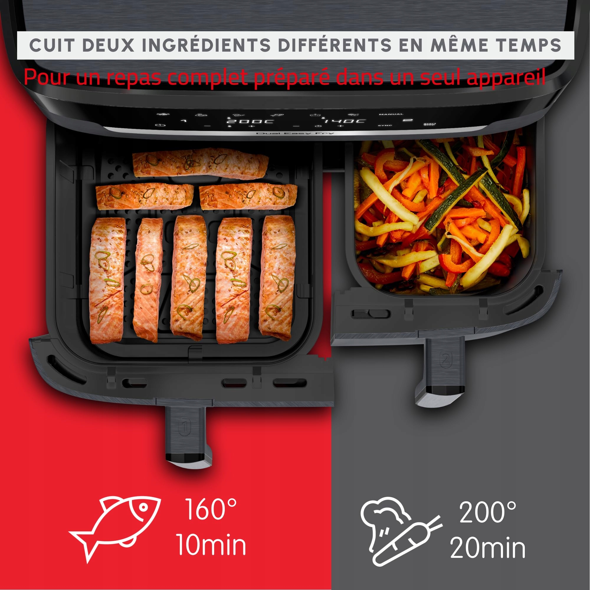 MOULINEX Dualna Frytkownica Beztłuszczowa XXL 3kg 7 Programów — miniatura 7