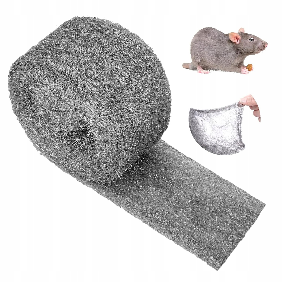 Wełna stalowa Stop dla myszy, szczurom, kunom i owadom 20m
