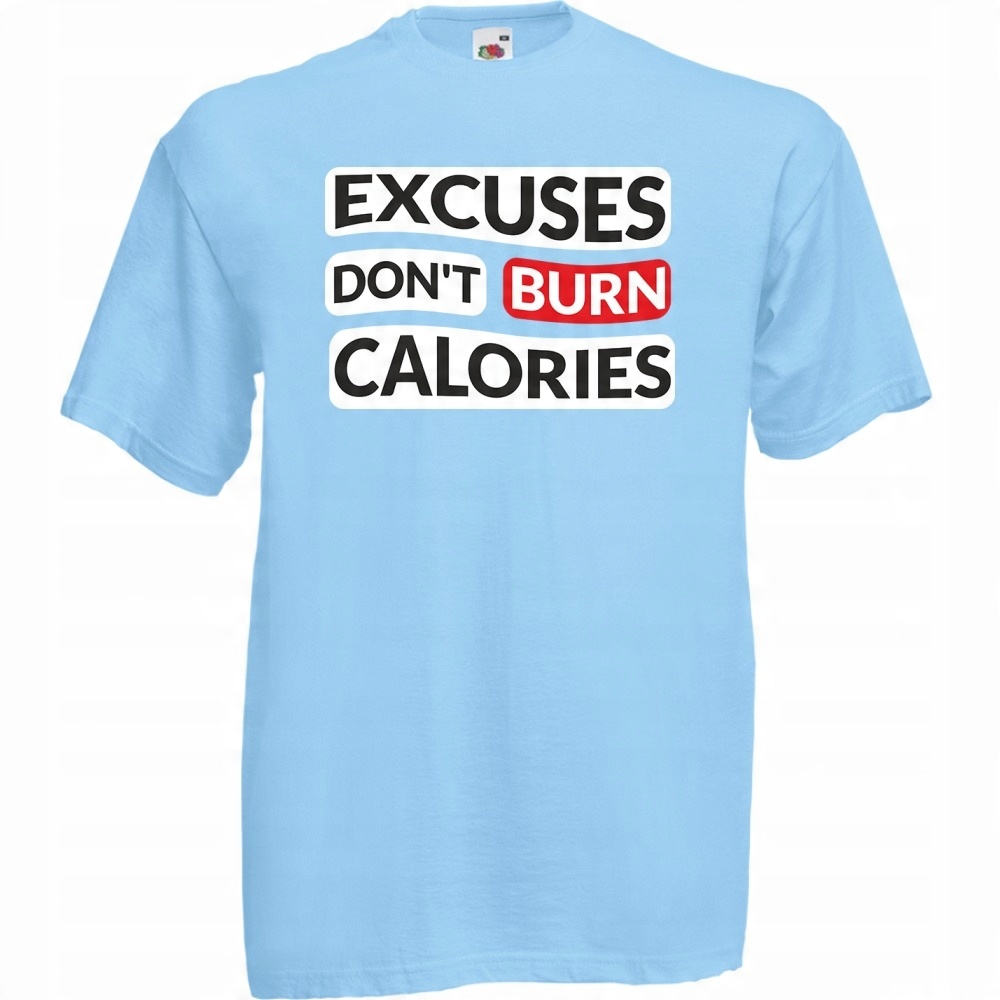 

Koszulka sport siłownia zabawna fit L błękitna