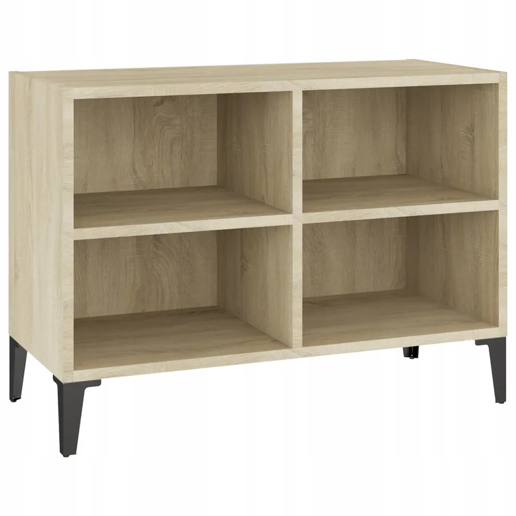 Industriální Tv skříňka dub sonoma 69,5 x 30 x 50 cm se 4 přihrádkami