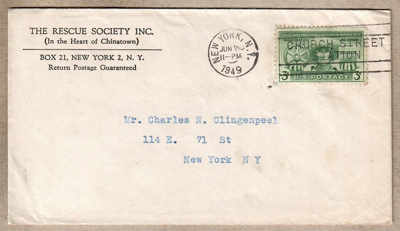 USA, 1949 r .M 596 , koperta