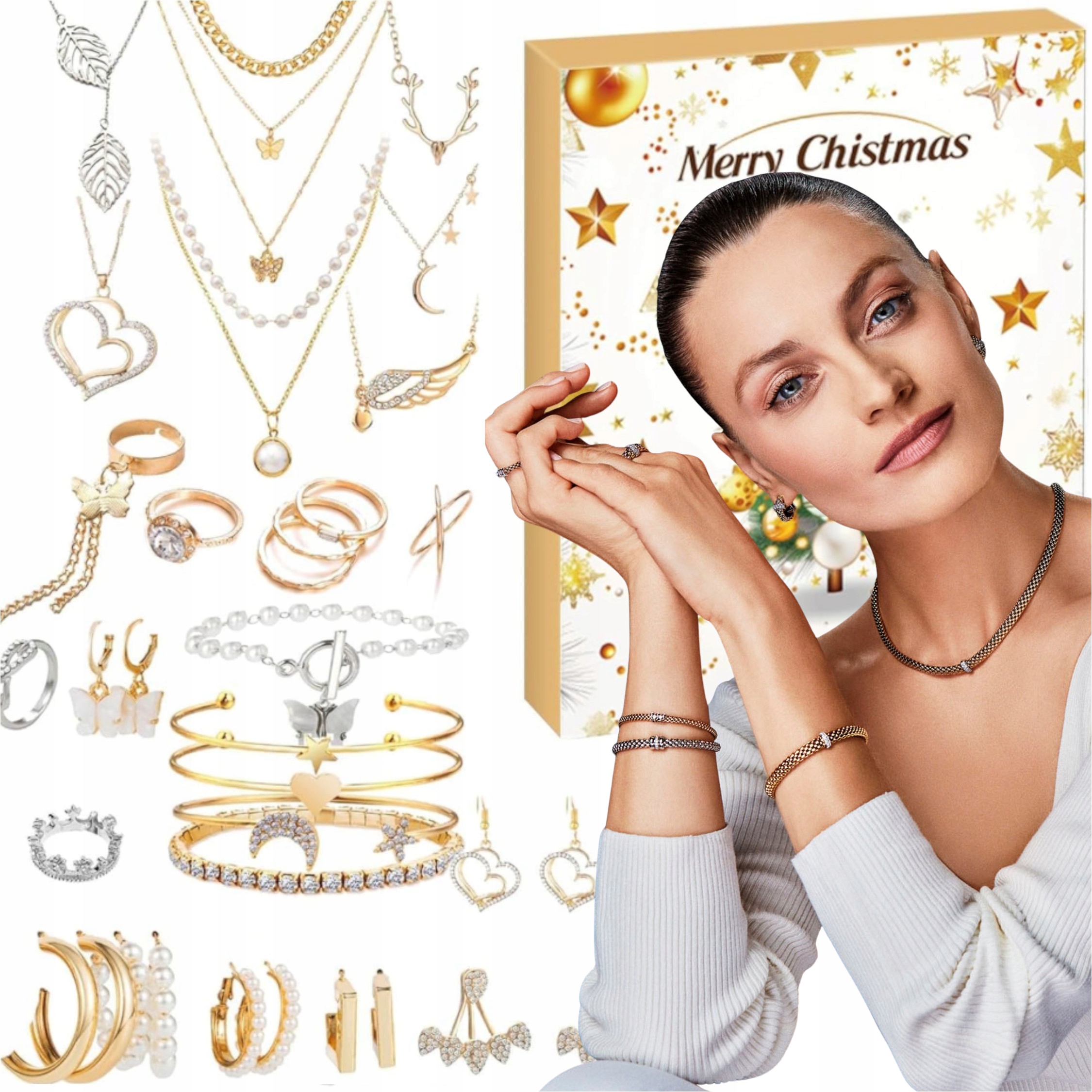Adventní Kalendář Dárek Na Svátek 24 Sad Šperků Pro Ženu XL