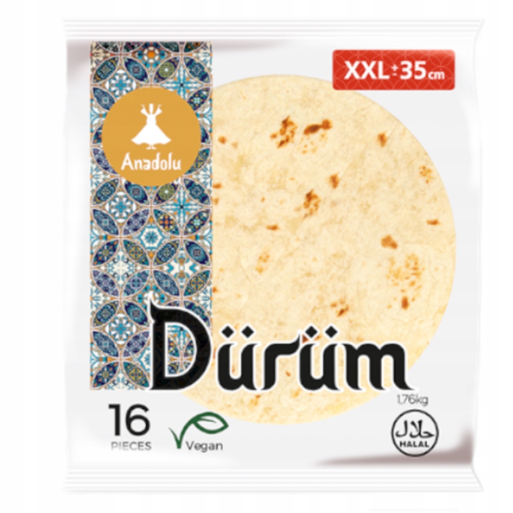 

Duża tortilla duże tortille 35 cm 16 sztuk kebab