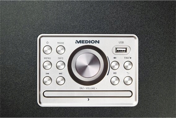 INTERNETOWE RADIO CYFROWE MD88700 DAB+ FM WI-FI BT LAMPKA NOCNA 2x10W Kolor czarny