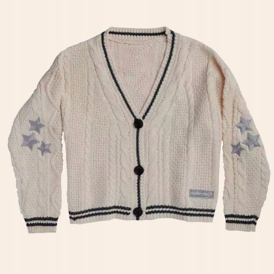 pullover womanTay Cardigan with Stars Embroidered Płeć kobieta