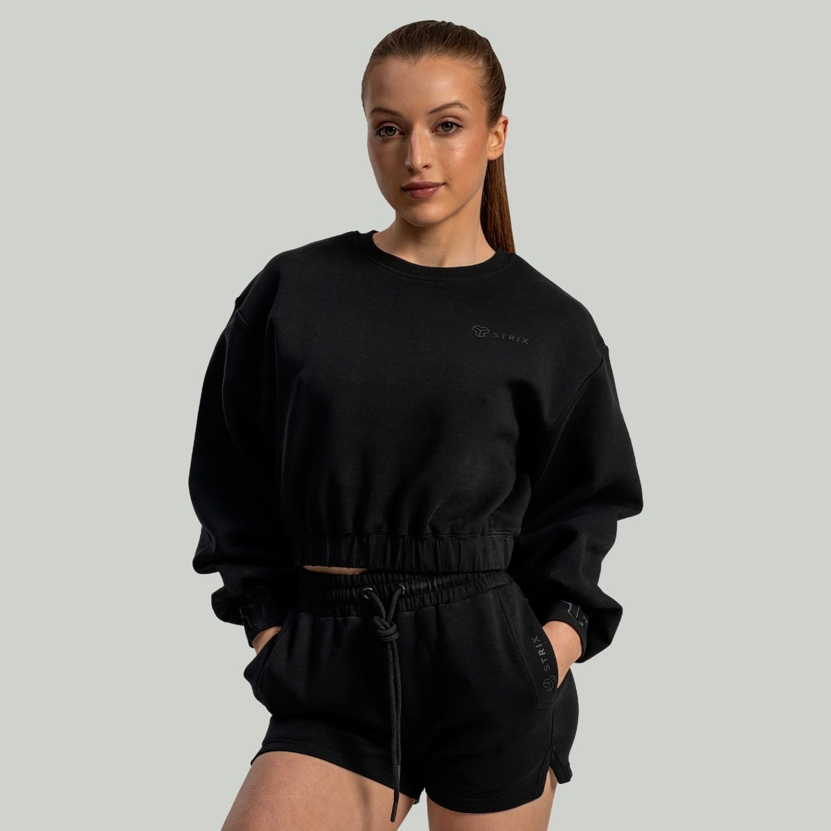 GymBeam Damska Bluza Cropped Lunar Black M