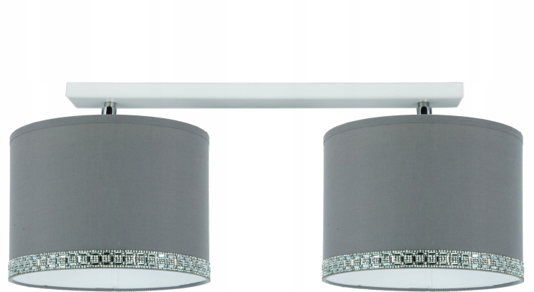 Modna Stropní svítidlo, moderní lustr Šedé stínidlo s dekorem 20 cm Led