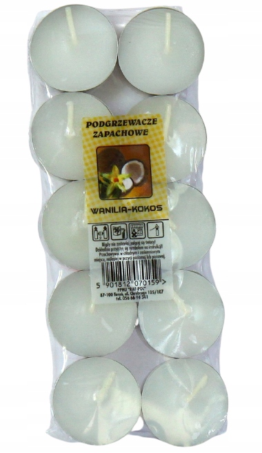 

Podgrzewacz Tealight Zapachowy Wanilia-kokos 10SZ