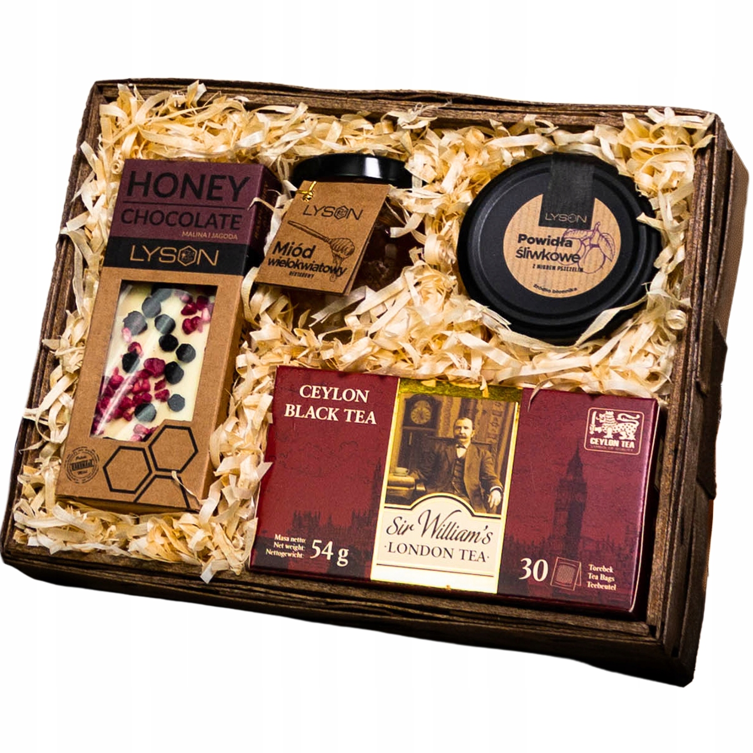 Levně Dárkový koš pro mnoho příležitostí s medovou čokoládou a povidly