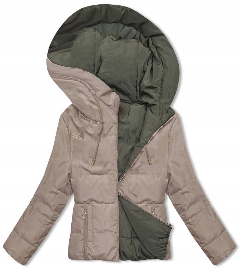Bunda S Kapucí B8181 Cappuccino/khaki XXL (44)