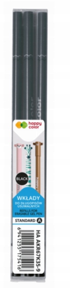 

Wkład wymazywalny 3 szt Happy Color 0,5mm Czarny A