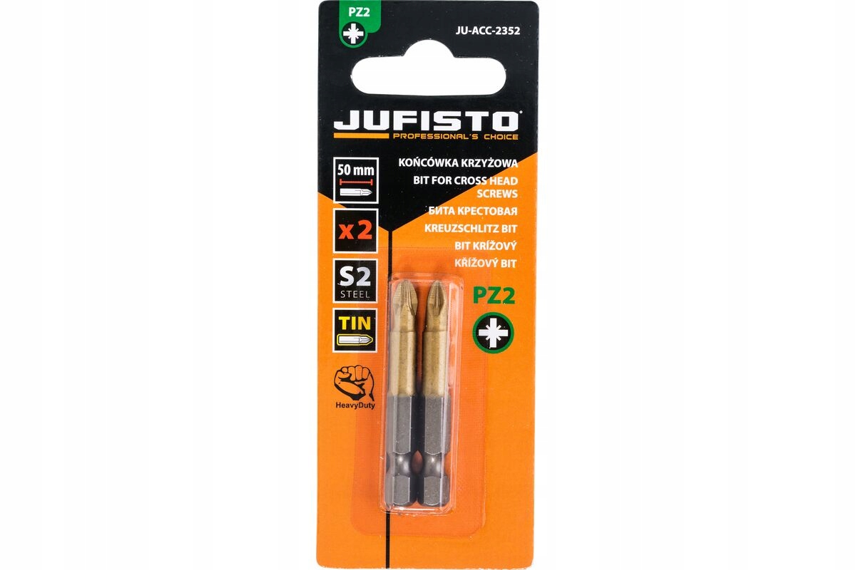 Końcówki do wkrętarek bity TORX PZ2 2szt TYTANOWE Liczba elementów pojedyncze