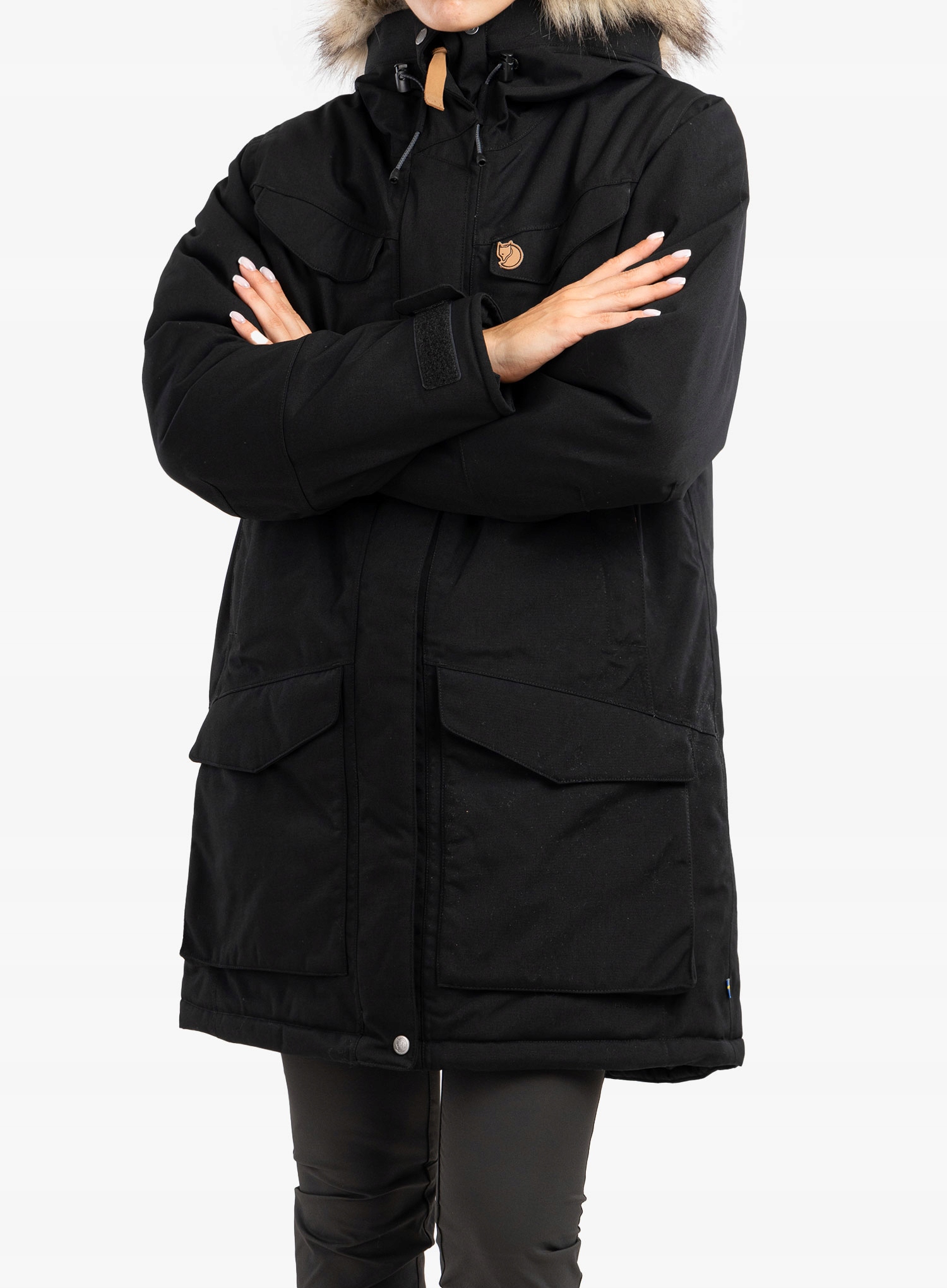 Dámský kabát Fjallraven Nuuk Parka black/black Xs