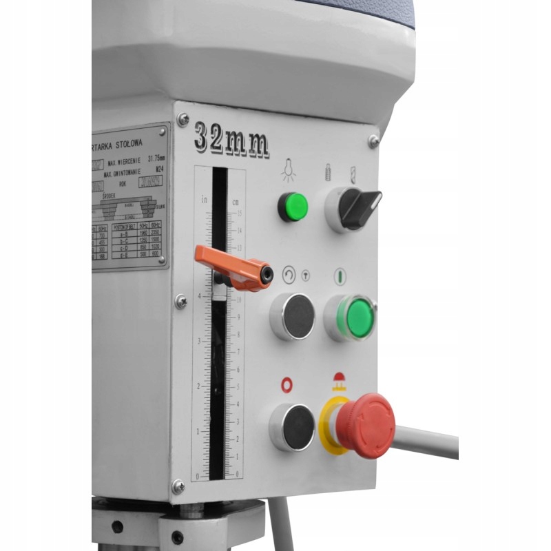 PRZEMYSŁOWA STOŁOWA WIERTARKA CORMAK WS32GP 400V/1,5kW KOLUMNOWA CHŁODZENIE Prędkość obrotowa 1960 obr./min