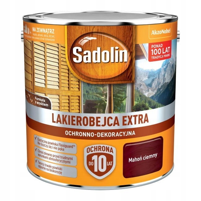 Lakierobejca Sadolin Extra ciemny mahoń 2,5 l