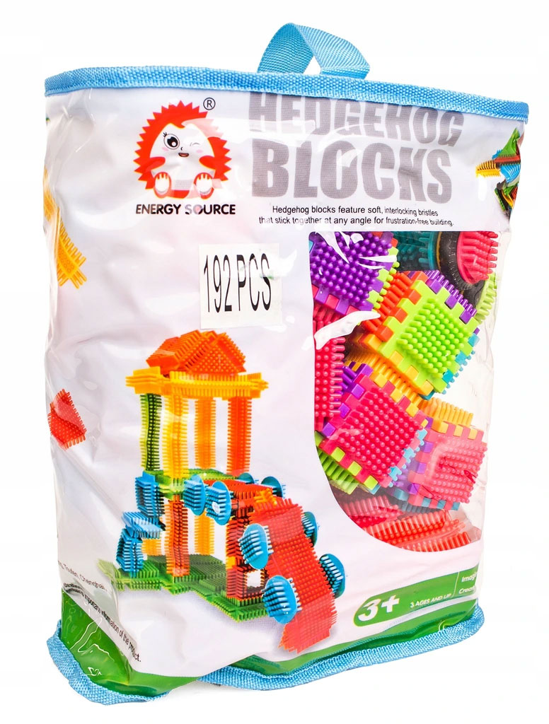 KLOCKI WAFLE EDUKACYJNE KONSTRUKCYJNE JEŻYKI 192el Materiał plastik inny