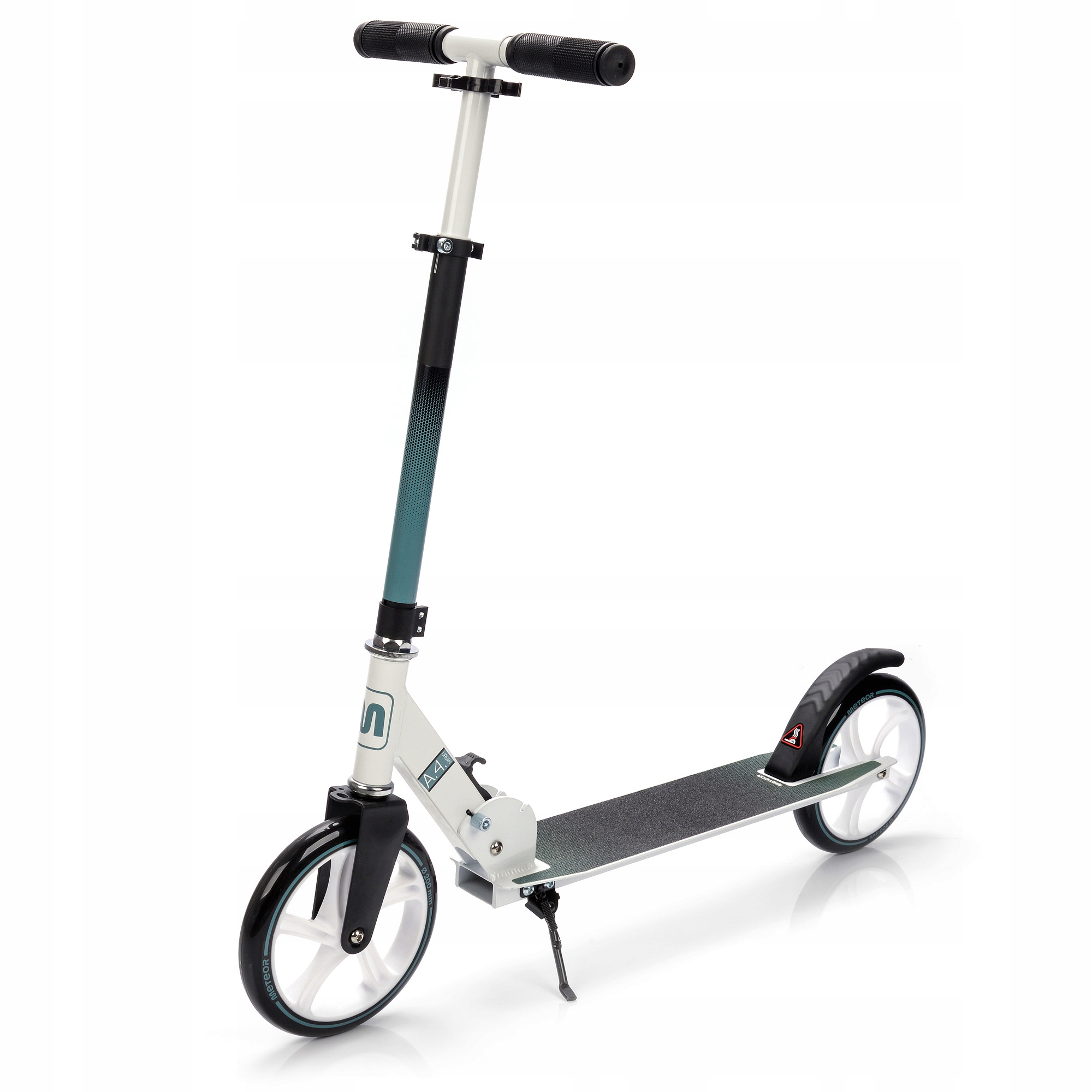 Hulajnoga Dla Dzieci Meteor Urban A4 Składana Aluminiowa biało-zielona