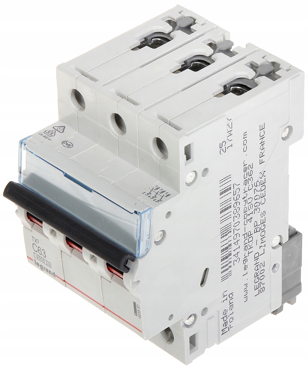 Trojfázový Nadprúdový Vypínač LE-403551 63 A Typ C Legrand