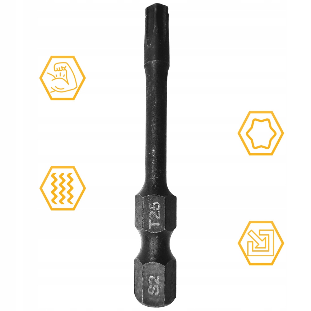 BIT KOŃCÓWKA UDAROWA TX 25 50mm GWIAZDKOWY TORX TORSION IMPACT COBIT 1szt Marka inna