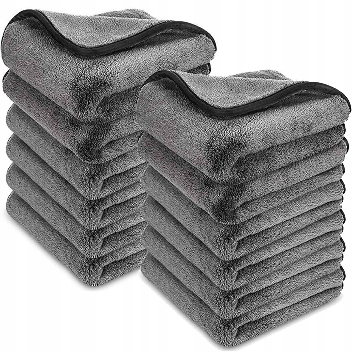 12 Ks 1200gsm Ručník z mikrovlákna pro osušení auta 40*40 cm