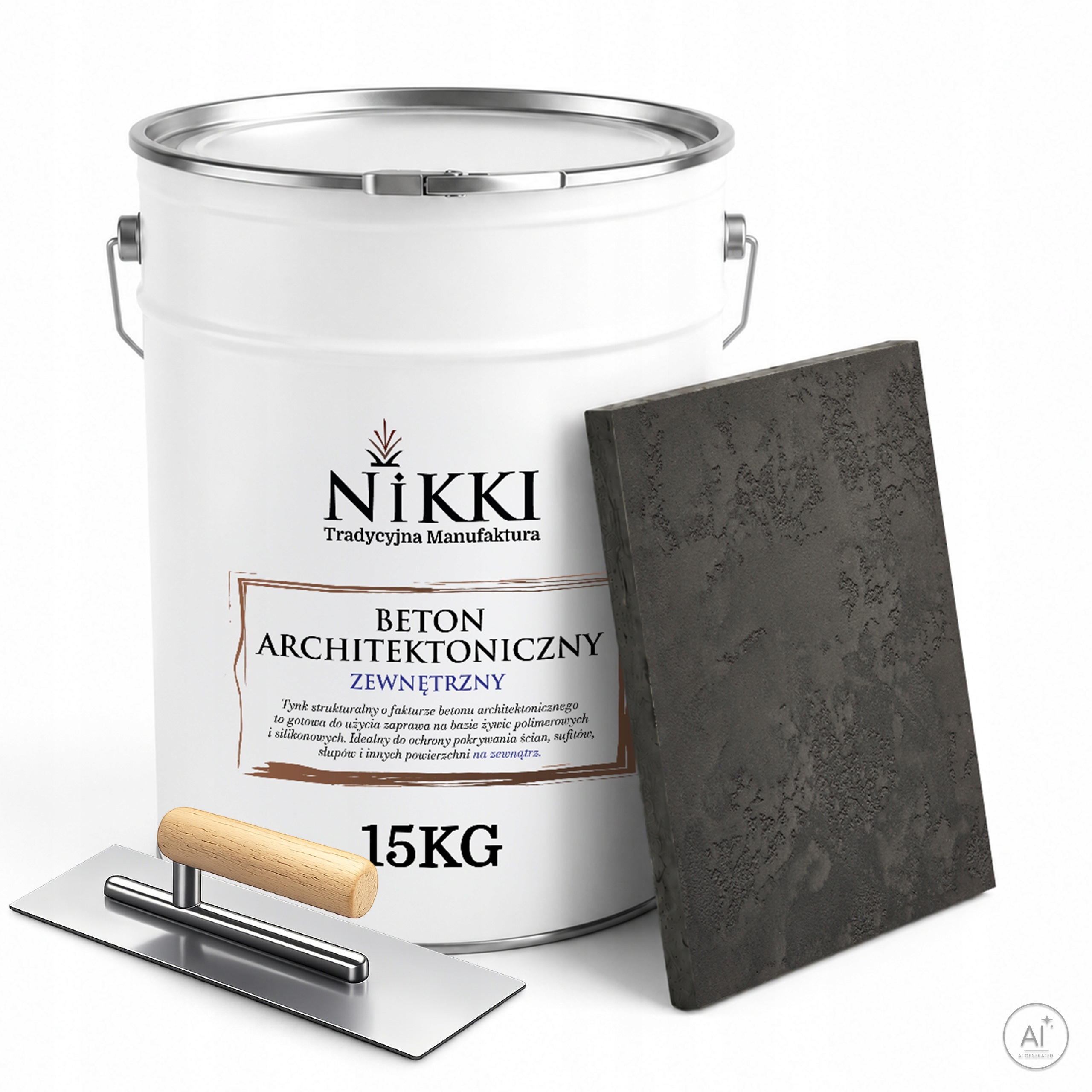 Architektonický dekoratívny betón 10 m2 15 kg Šedá Tmavá Hladká