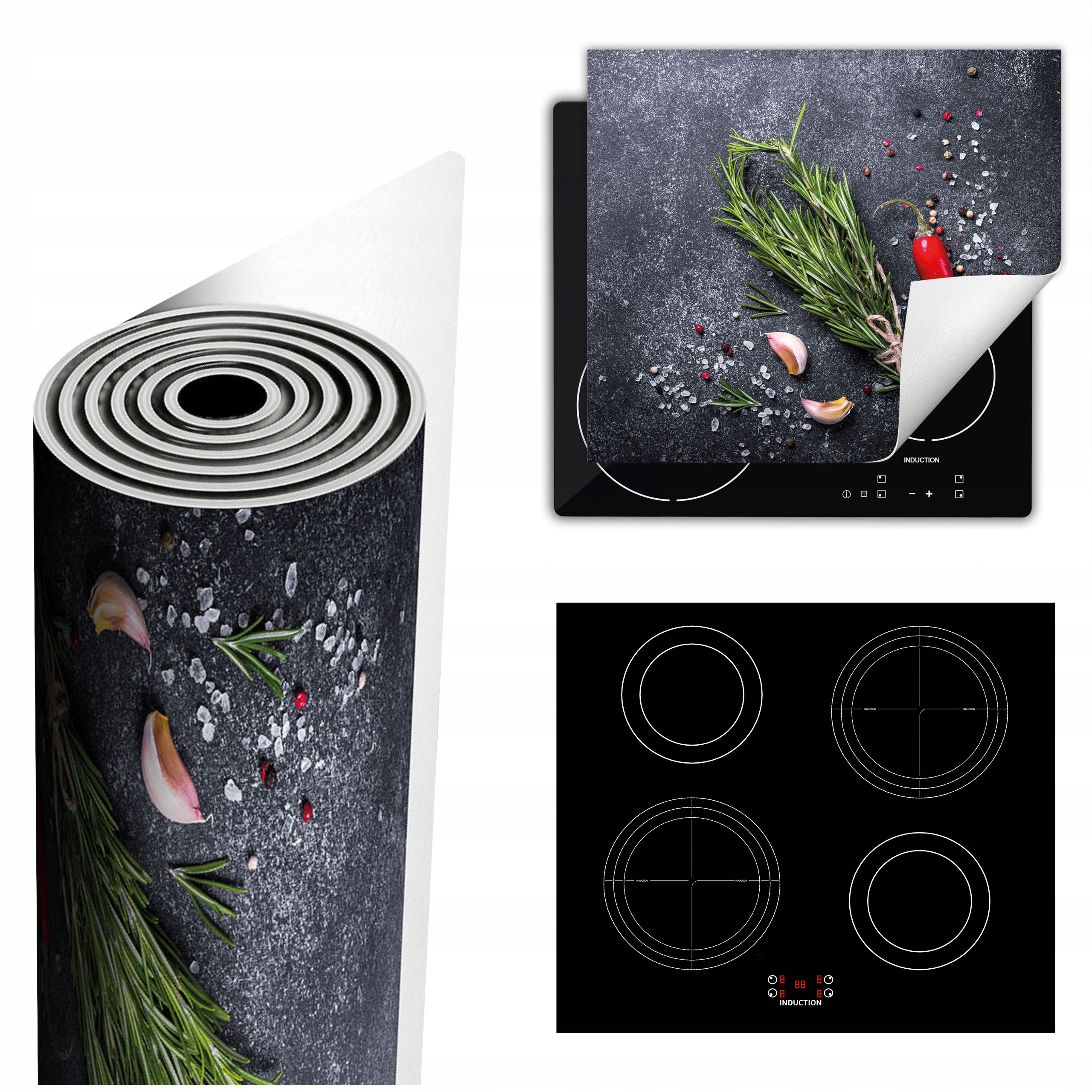 Ochranná Podložka Na Sporák Představuje Více Místa 60x52 břidlice chilli koření