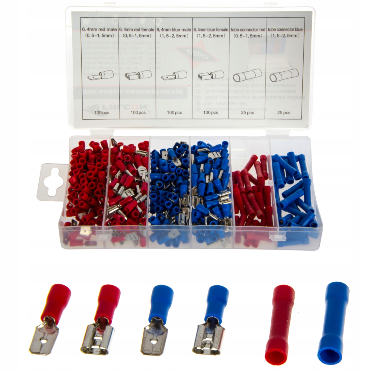 

Konektory Wsuwki Konektorki Kablowe Zestaw 450szt.