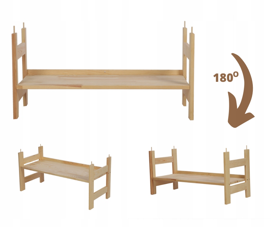 Regał na książki Modułowy BERDO 38,4x80x34,4 1P Głębokość mebla 34 cm