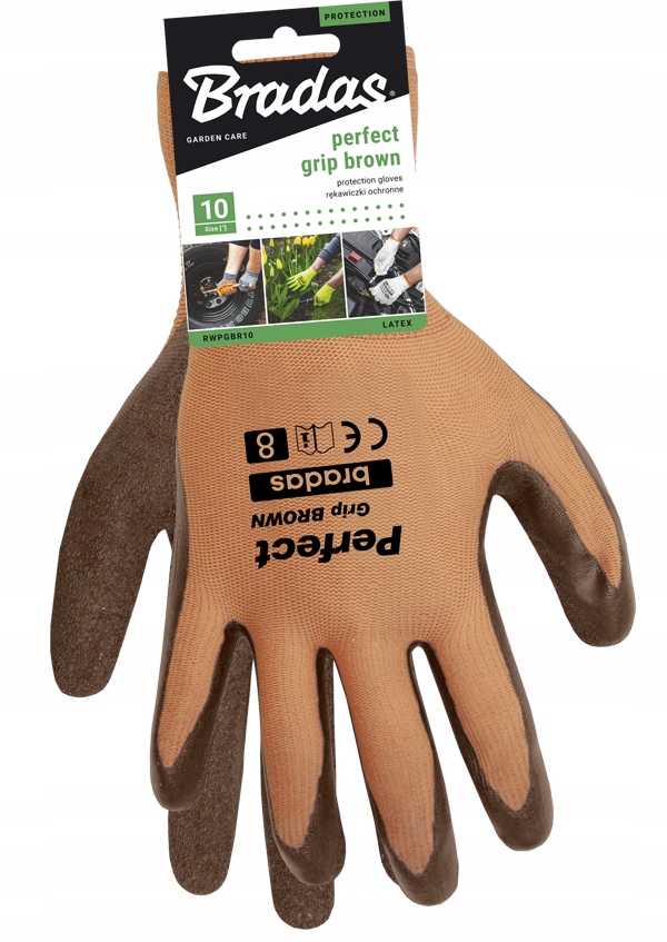 

Rękawiczki rękawice robocze Perfect Grip Brown 10